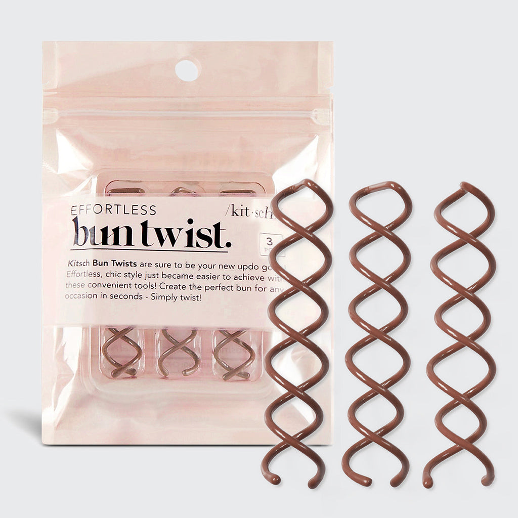 Brown Bun Twists 3pc Set