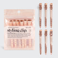 Rose Gold Styling Hair Clips 6pc Set