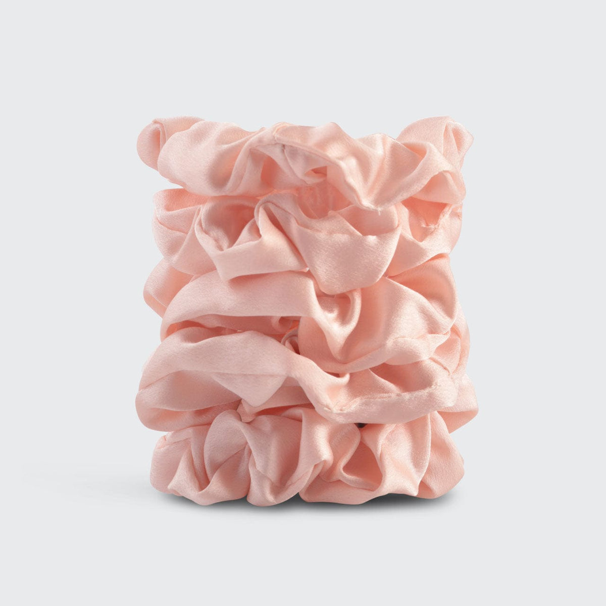 Blush Satin Sleep Scrunchies 5pc Set