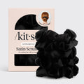 Black Satin Sleep Scrunchies 5pc Set