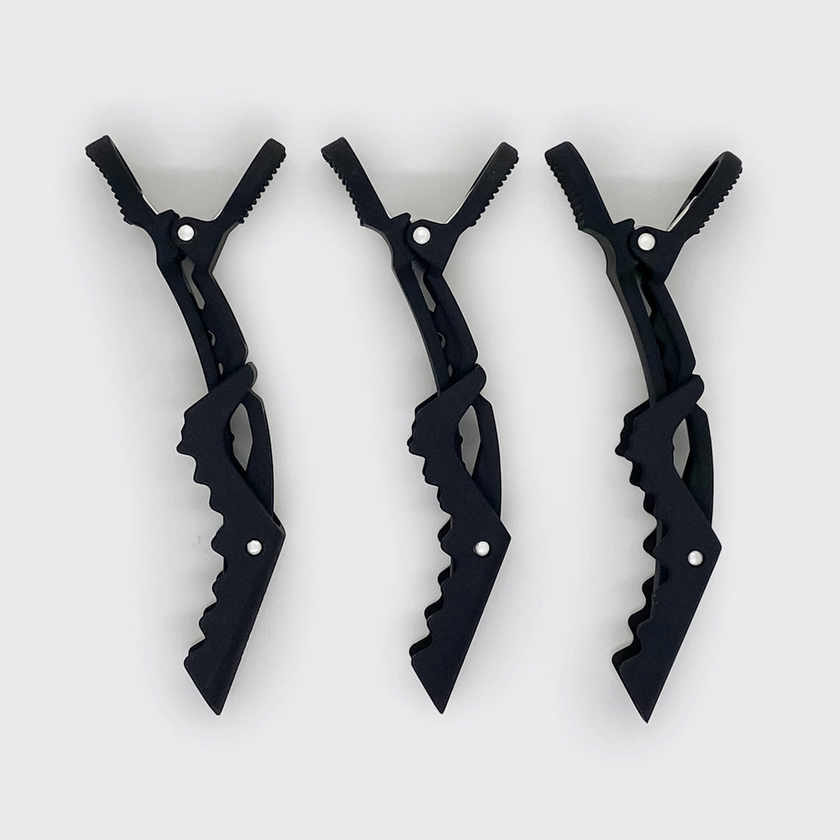 Black No-Slip Alligator Clips 3pc Set
