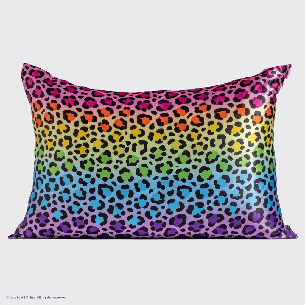 Lisa Frank x Kitsch Satin Pillowcase in Rainbow Leopard