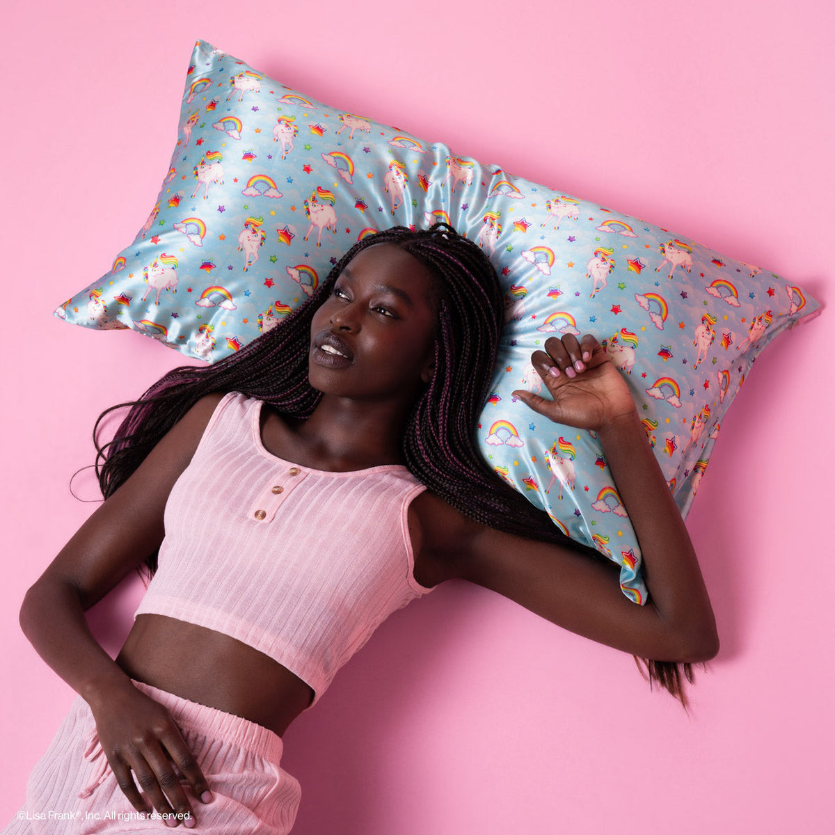 Lisa Frank x Kitsch Satin Pillowcase in Markie™ 4 Pack - King