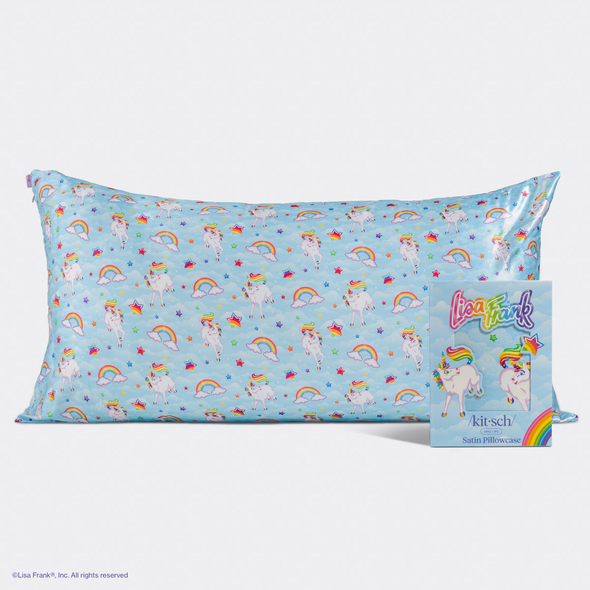 Lisa Frank x Kitsch Satin Pillowcase in Markie™ 4 Pack - King
