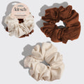 Cream & Camel Oversized Scrunchies