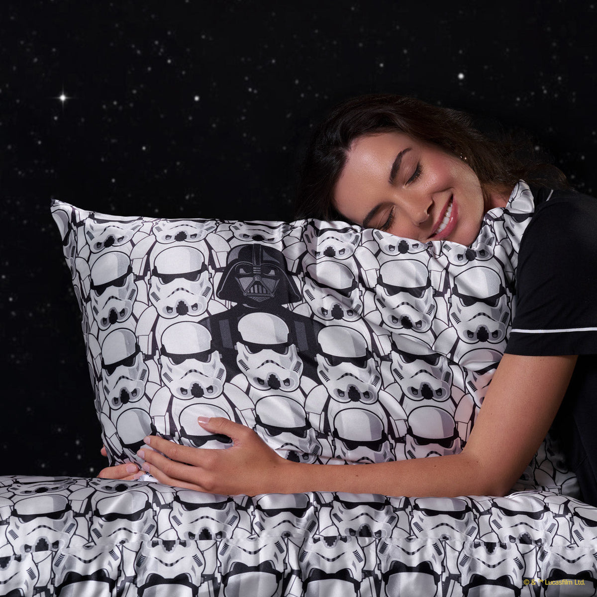 Star Wars™ & Kitsch Satin Pillowcase in Darth Vader & Stormtroopers 2 Pack