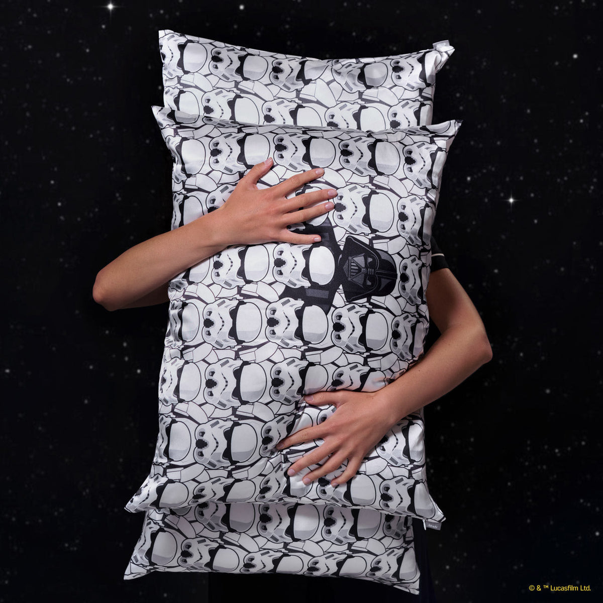 Star Wars™ & Kitsch Satin Pillowcase in Darth Vader & Stormtroopers 2 Pack - King