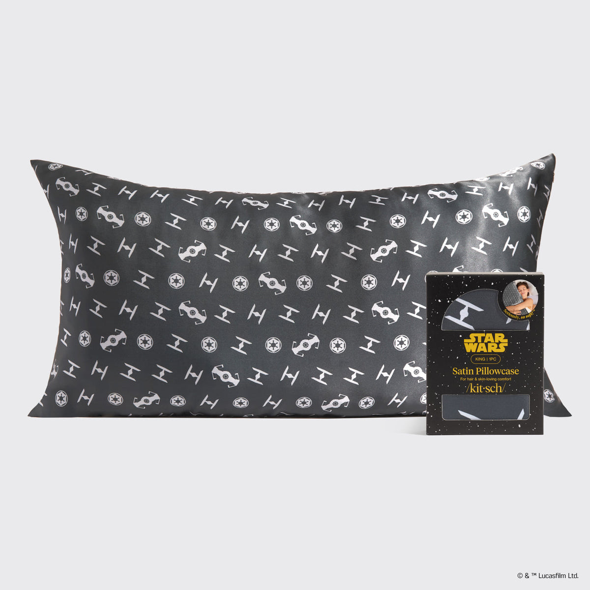 Star Wars™ & Kitsch Satin Pillowcase in Galactic Empire 2 Pack - King