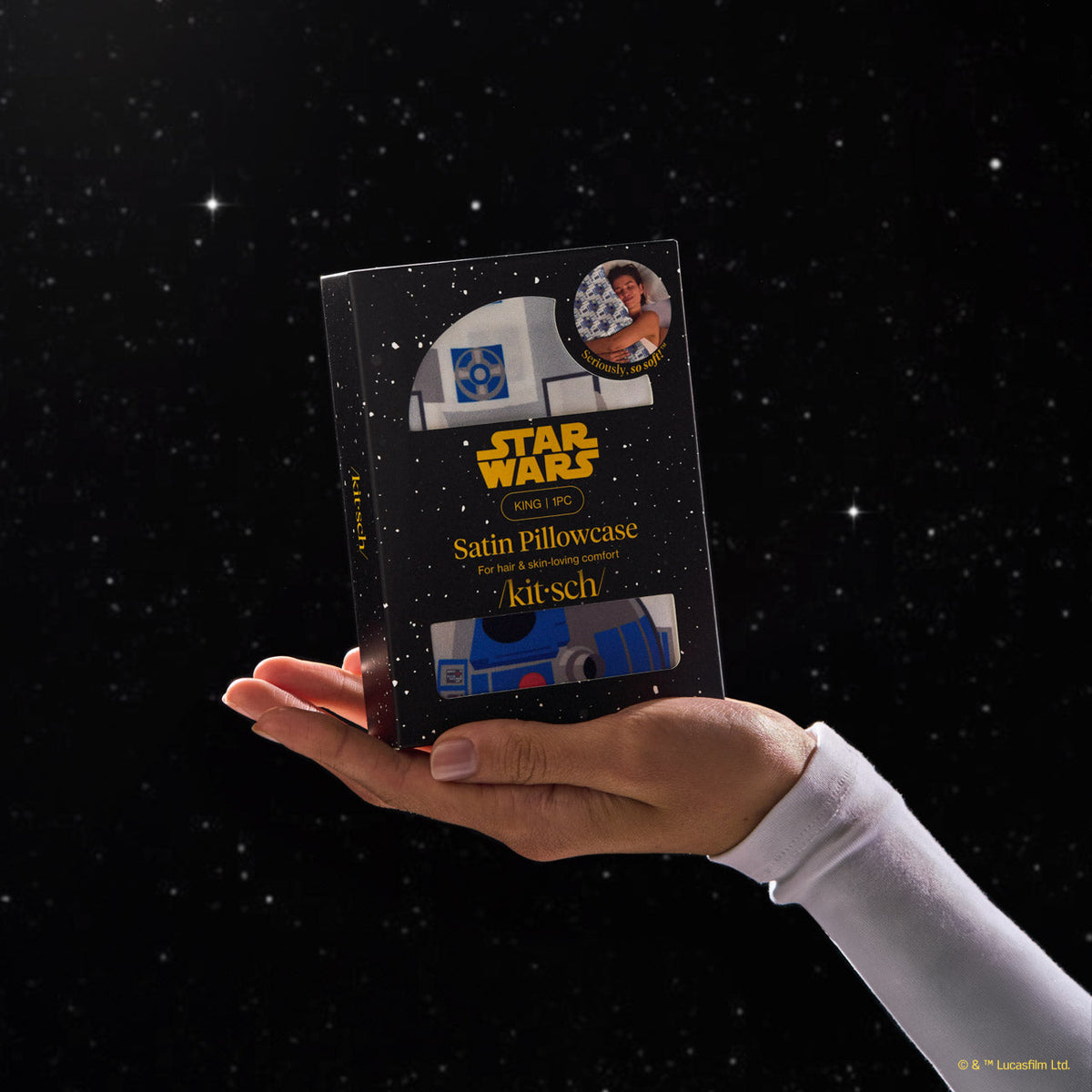 Star Wars™ & Kitsch Satin Pillowcase in R2-D2 & C-3PO - King