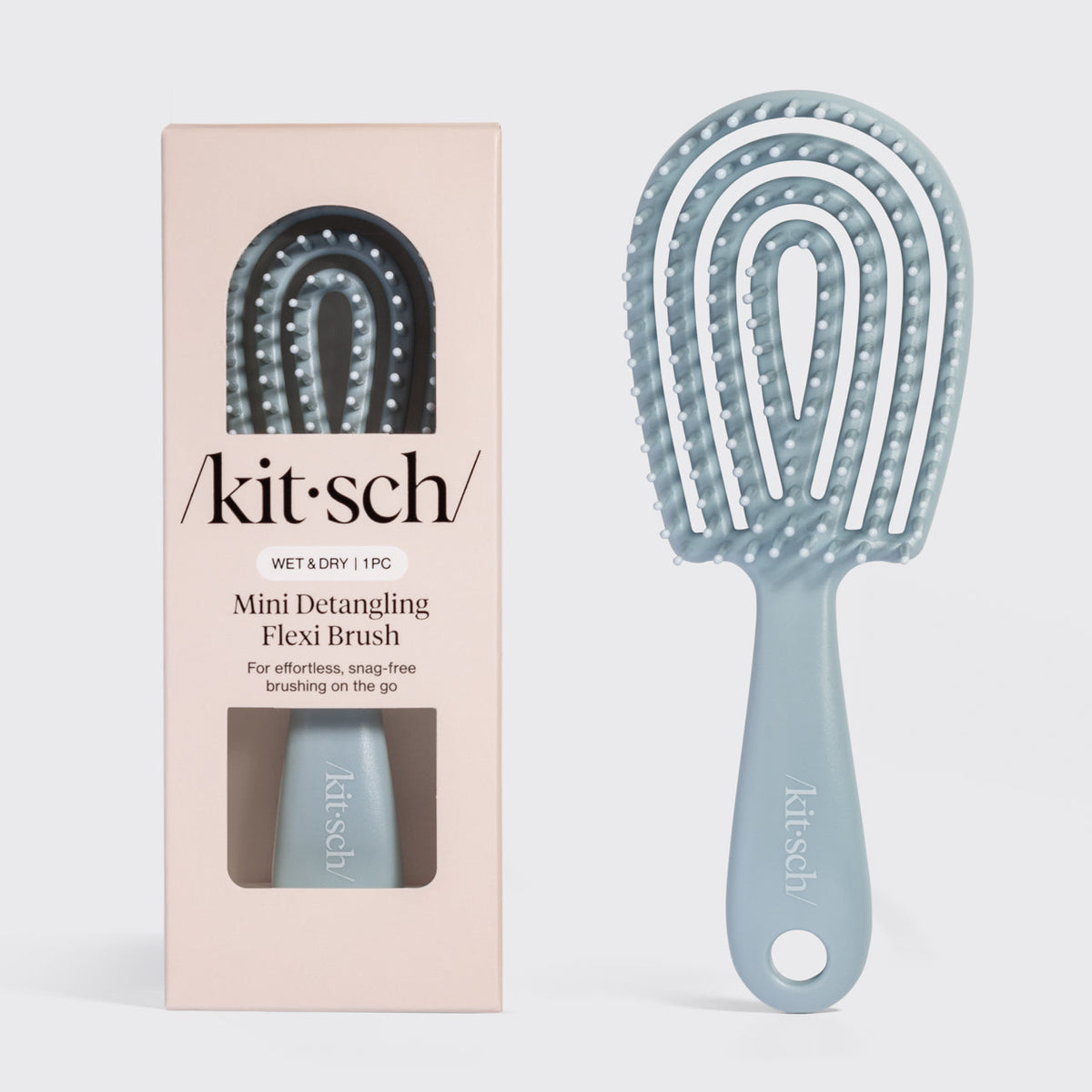 Haze Blue Detangling Flexi Brush - Mini