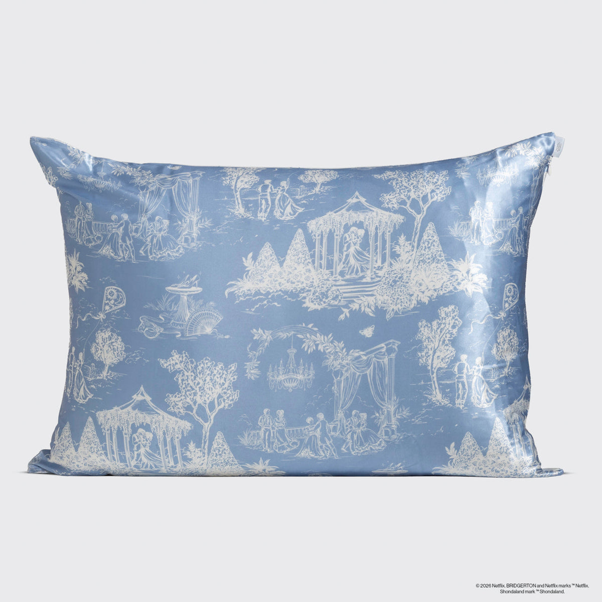 Bridgerton x Kitsch Satin Pillowcase in Garden Toile