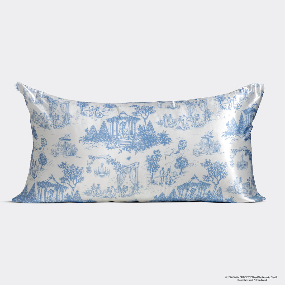 Bridgerton x Kitsch Satin Pillowcase in Garden Toile 4 Pack - King