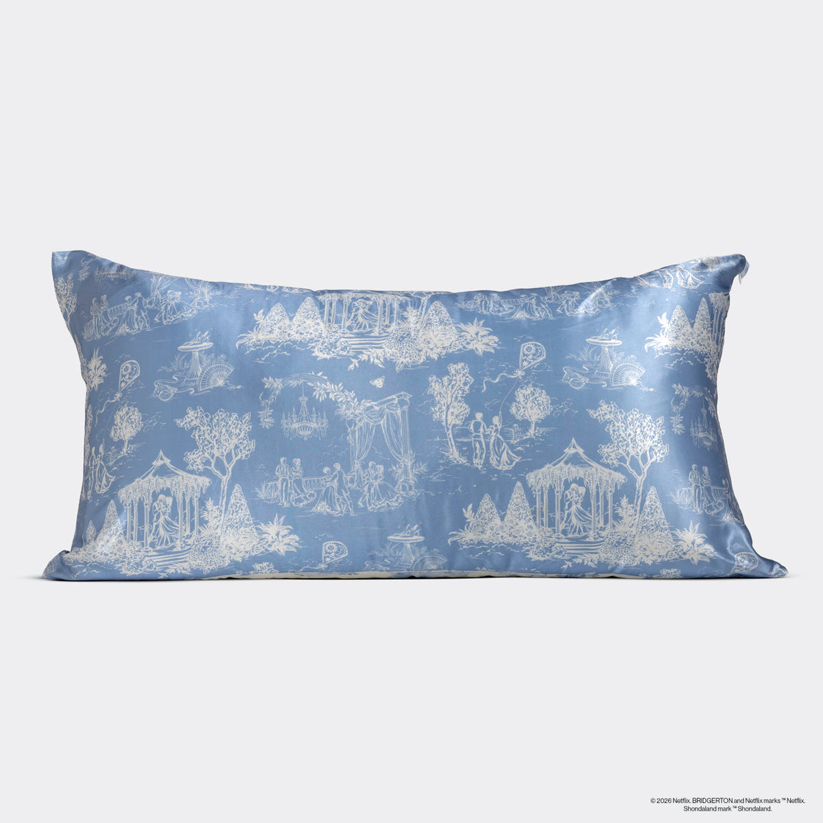 Bridgerton x Kitsch Satin Pillowcase in Garden Toile 2 Pack - King