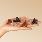 Soft Pink, Mocha & Black Mini Arched Clips 6pc Set