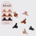 Soft Pink, Mocha & Black Mini Arched Clips 6pc Set