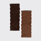 Mocha & Chocolate Wide Lace Headbands 2pc Set