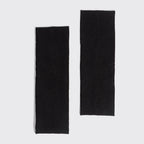 Black Ribbed Elastic Headbands 2pc Set