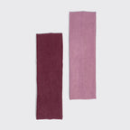 Dusty Pink & Cherry Lacquer Ribbed Elastic Headbands 2pc Set
