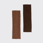 Chocolate & Mocha Ribbed Elastic Headbands 2pc Set