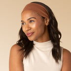 Chocolate & Mocha Ribbed Elastic Headbands 2pc Set