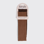 Chocolate & Mocha Ribbed Elastic Headbands 2pc Set