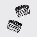 Black French Hair Combs 2pc Set