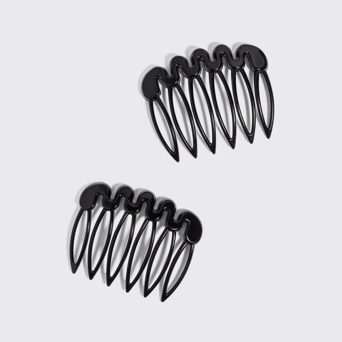 Black French Hair Combs 2pc Set
