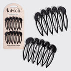 Black French Hair Combs 2pc Set