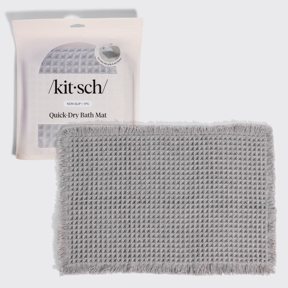 Gray Quick-Dry Bath Mat