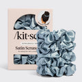 Haze Blue Satin Sleep Scrunchies 5pc Set