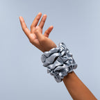 Haze Blue Satin Sleep Scrunchies 5pc Set