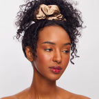 Charcoal & Gold Satin Pillow Scrunchies®