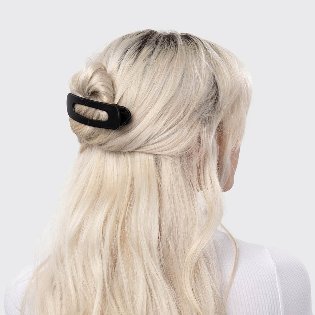 Black & Tort Flat Lay Claw Clips 2pc Set