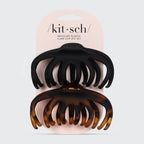 Black & Tort Octopus Claw Clips 2pc Set