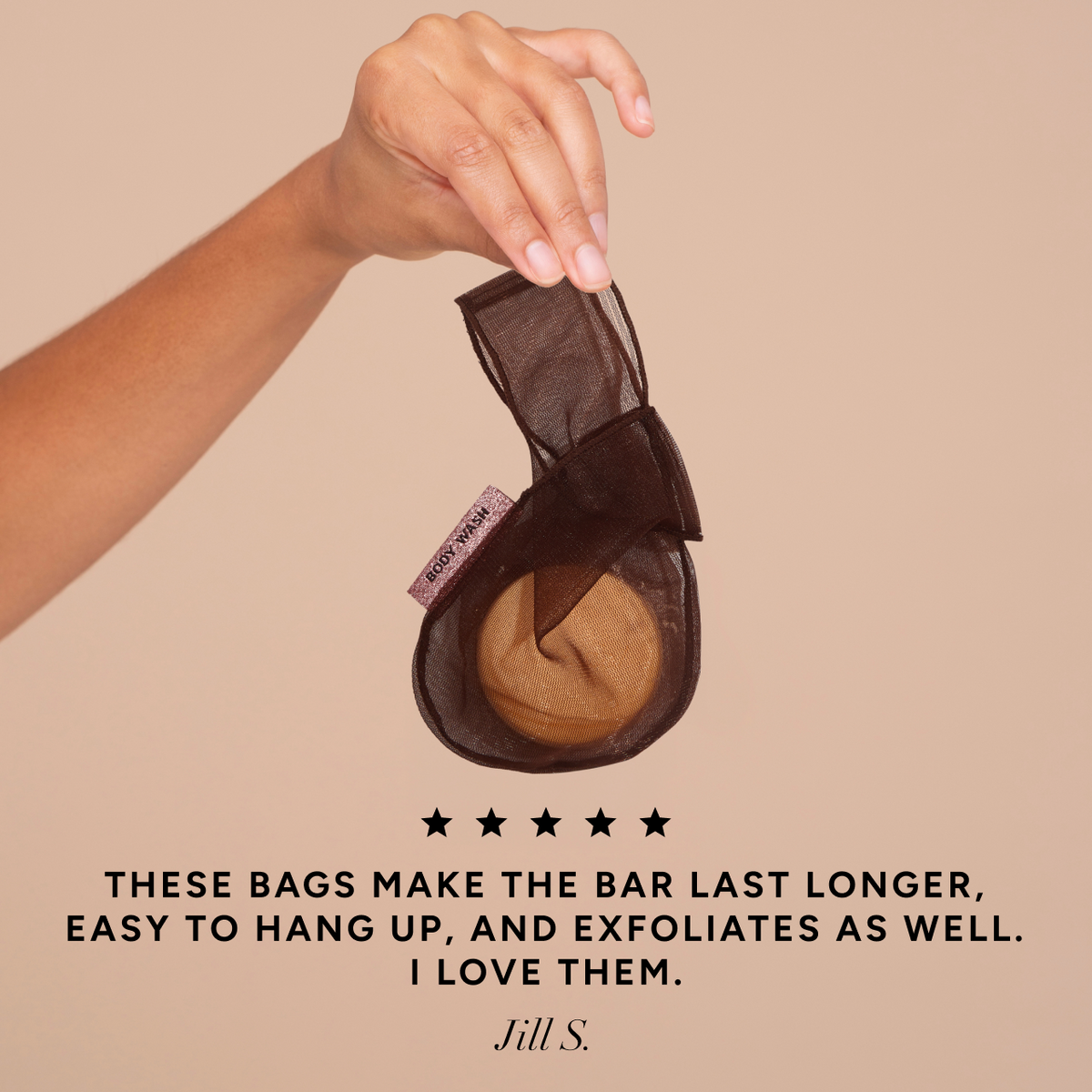 Chocolate Body Wash Bar Bag
