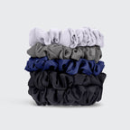 Midnight Satin Petite Scrunchies 5pc Set