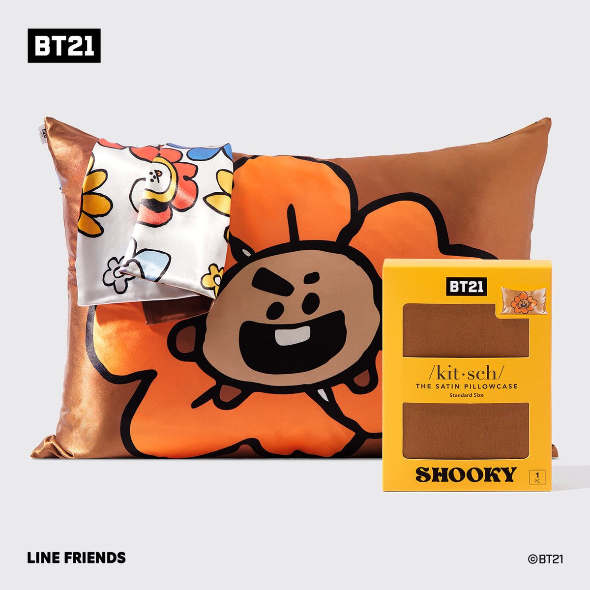 Kitsch x BT21 Satin Pillowcase in SHOOKY