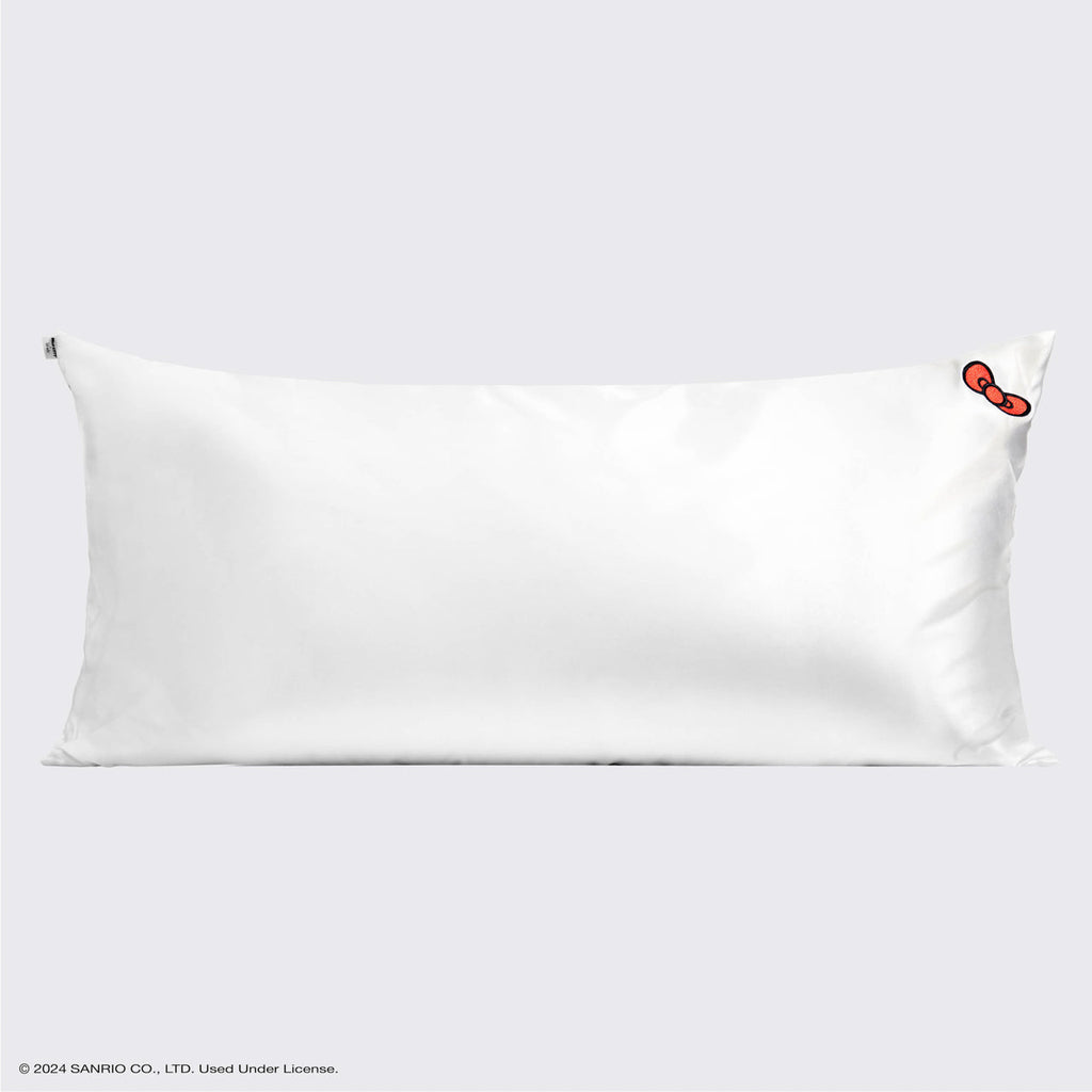 Kitsch x Hello Kitty Satin Pillowcase in Ivory Kitty Bow - King