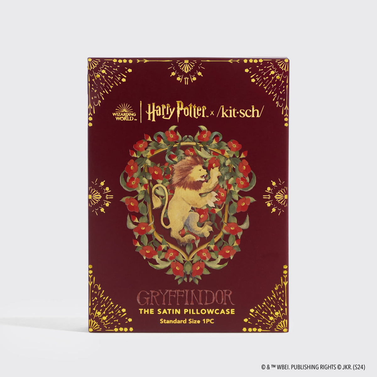 Kitsch x Harry Potter Satin Pillowcase in Gryffindor