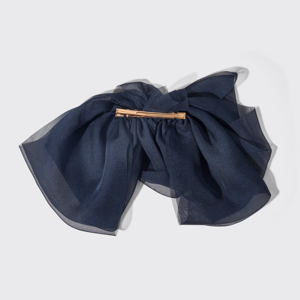 Blue Orchid Chiffon Bow Hair Clip