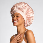 Blush Oversized Satin Bonnet