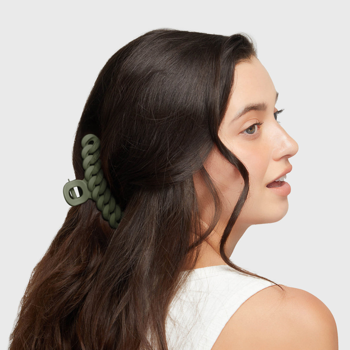Black & Moss Chain Claw Clips 3pc Set