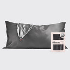 Satin Pillowcase in Charcoal 4 Pack - King