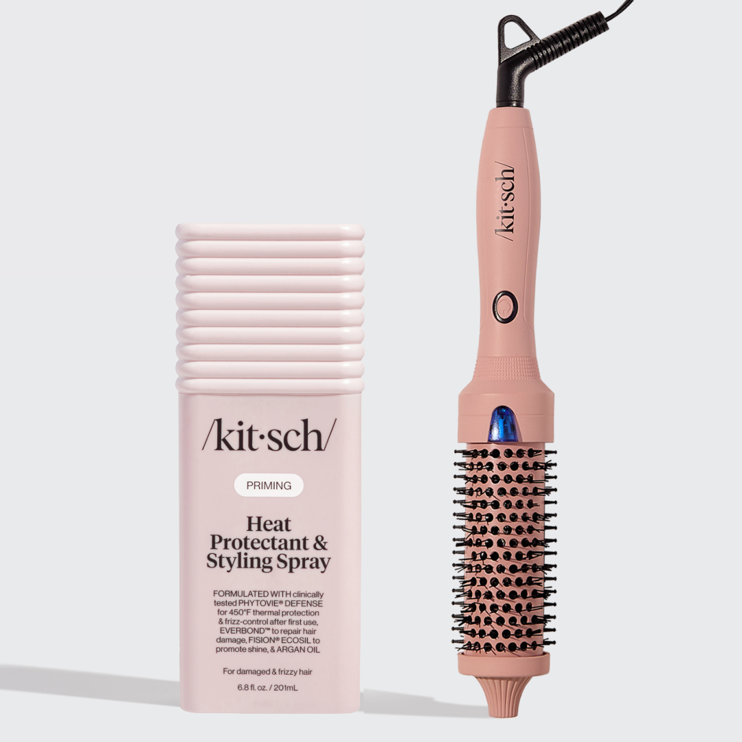 Heat Protectant + Thermal Round Brush Bundle