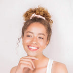 Blush Satin Sleep Scrunchies 5pc Set